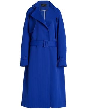 Proenza Schouler Sabina Belted Jacquard Trench Coat - Blue