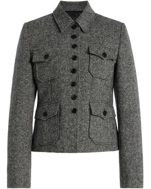 Nili Lotan Jamison Donegal Wool Jacket - Black