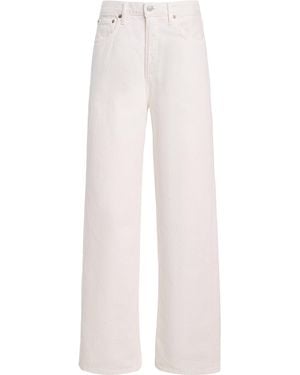Agolde Ren Rigid High-Rise Straight-Leg Jeans - White