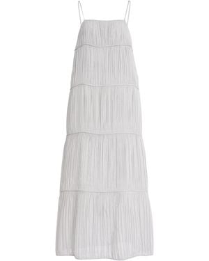 Moré Noir Tabitha Cotton-Silk Voile Dress - White