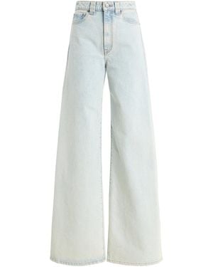 KHAITE Dane High-Rise Wide-Leg Jeans - White