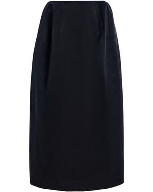 The Row Gamin Wool-Silk Midi Skirt - Blue