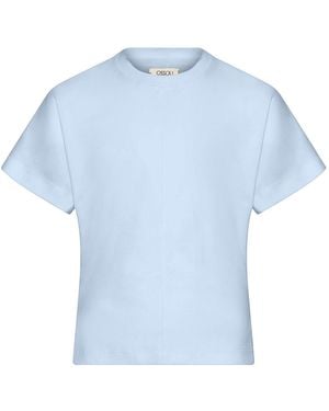 OSSOU Sonora Cropped Cotton Shirt - Blue