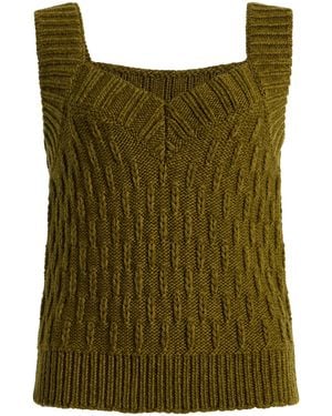 Prada Alpaca Knit Tank Top - Green