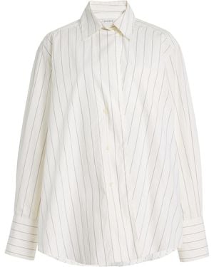 House of Dagmar Asymmetric Cotton Shirt - White