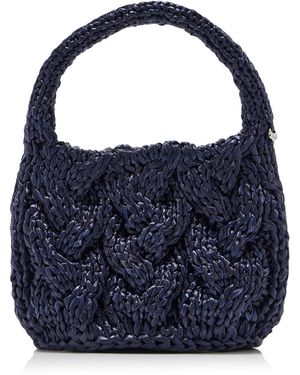 JW Anderson Small Cable-Knit Bag - Blue