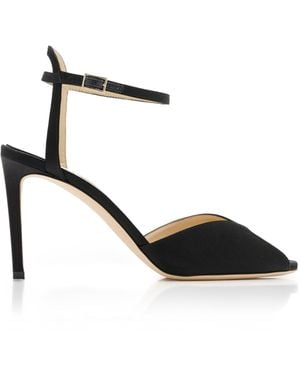 Jimmy Choo Sacora Satin Sandals - Black