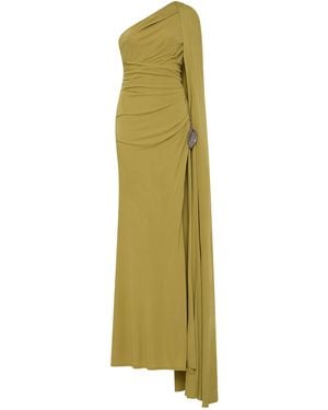 Rachel Gilbert Jordan Draped Gown - Green