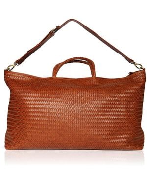 Bembien Le Traveller Woven Leather Bag - Brown