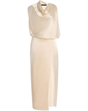 SEV Draped Satin Dress - Natural