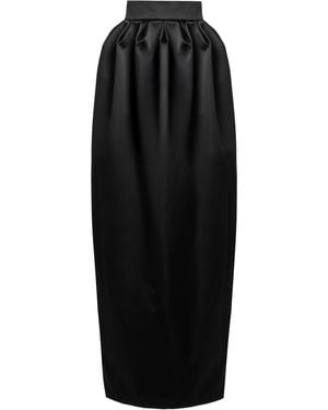 Franchise Sasha Satin Maxi Skirt - Black