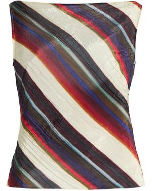 Christopher John Rogers Morris Striped Sheer Top - Multicolour