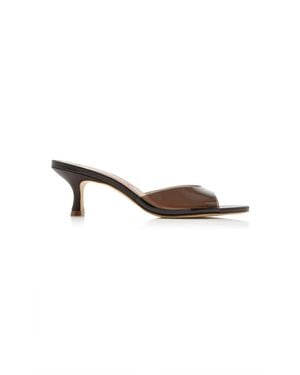 STAUD Brigitte Leather Mules - Brown