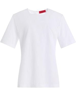 THE LATEST Dean Cotton Poplin Top - White
