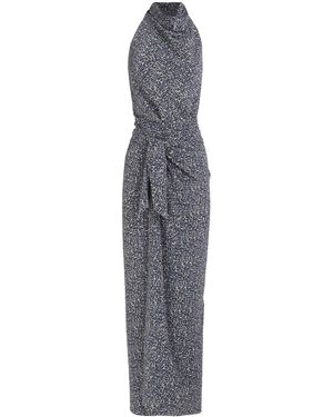 Cortana Corallo Wrap Silk Maxi Dress - Gray
