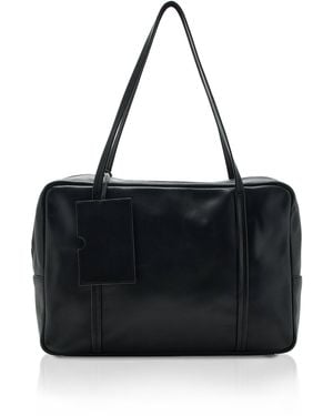 St. Agni Dual Zip Leather Bag - Black