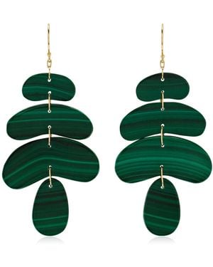 Ten Thousand Things Small Totem 18K Malachite Earrings - Green