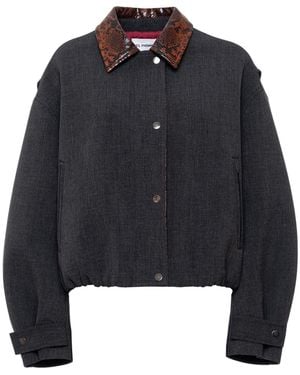 DES_PHEMMES Workwear Bomber Jacket - Blue
