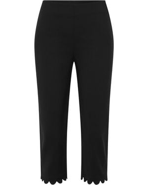 ROAME. Alfie Scallop-Hem Cotton-Blend Capris - Black