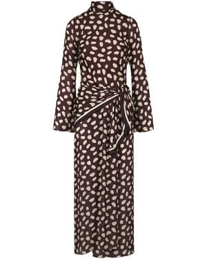 Johanna Ortiz Elegancia Gitana Silk Maxi Dress - White