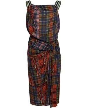 Dries Van Noten Daralyn Draped Midi Dress - Orange
