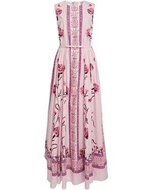 Giambattista Valli Printed Cotton-Poplin Maxi Dress - Pink