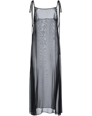Mel Usine Camille Sheer Silk-Chiffon Dress - Grey