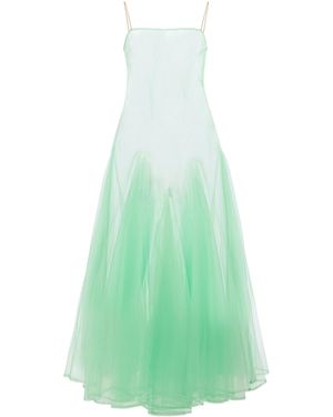 Kamperett Exclusive Camille Sheer Tulle Midi Dress - Green