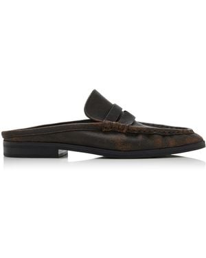 Jonathan Simkhai Dean Leather Loafer Mules - Black