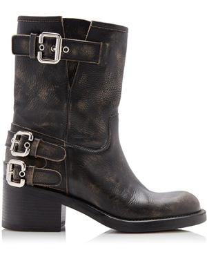 Chloé Dakota Buckle-Detailed Leather Boots - Black