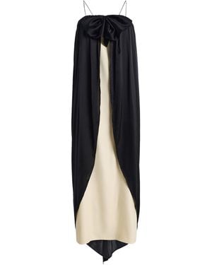 Bevza Exclusive Lada Silk Midi Dress - Black