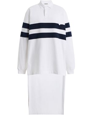 DARKPARK Jill Striped Cotton Rugby Shirt - White