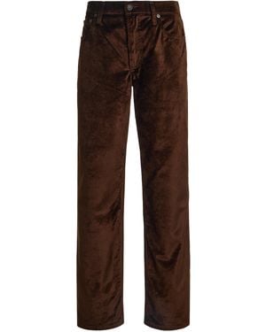 Citizens of Humanity Anissa Velvet Straight-Leg Trousers - Brown