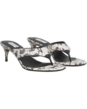 Alaïa Infradito Snake-Effect Leather Thong Sandals - Multicolour