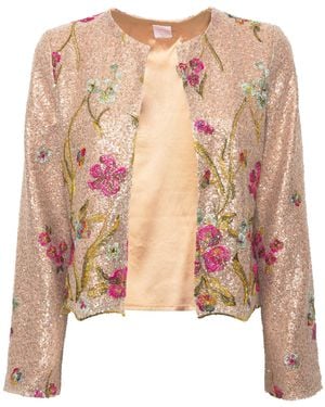 Loretta Caponi Azurite Embroidered Jacket - Pink