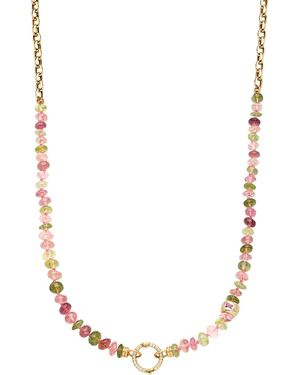 Eden Presley Tourmaline Beaded Closure Necklace - Pink