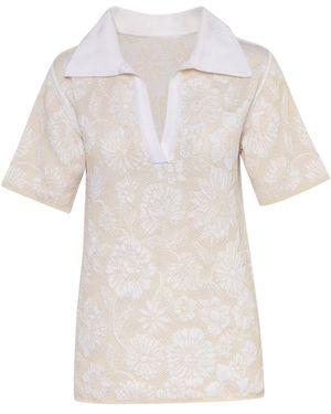 Pepa Pombo Poem V-Neck Top - White