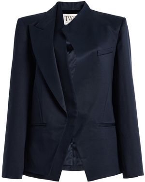 Twp Micks Wife Silk Blazer - Blue