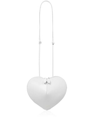 Alaïa Le Coeur Heart-Shaped Leather Cross-Body Bag - White