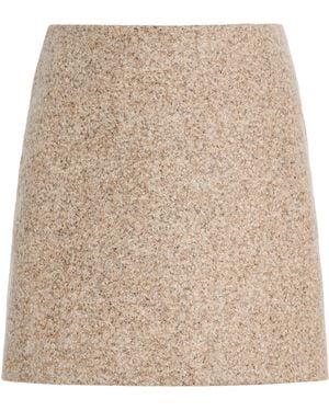 Blazé Milano Coci Alpaca-Wool Mini Skirt - Natural