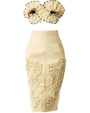 Juozas Statkevicius Jacquard Bustier Top - Metallic