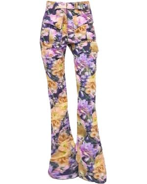 Zimmermann Luna Floral Drill Cotton Flared Pants