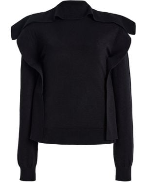 Marie Adam-Leenaerdt Square Wool-blend Jumper - Black