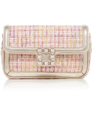 Roger Vivier Viv' Jeu De Fille Tweed Envelope Bag - Pink