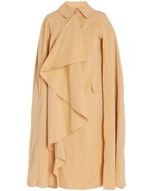 Ulla Johnson Cecille Cotton-blend Cape Coat - Natural