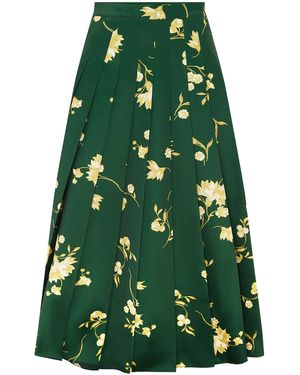 LEO LIN June Pleated Maxi Skirt - Green