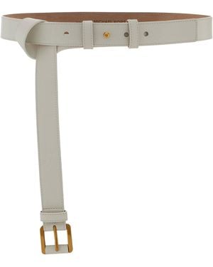 Michael Kors Kaitlin Leather Belt - White