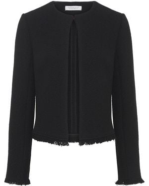 Gabriela Hearst Normand Wool-Cashmere Cropped Jacket - Black