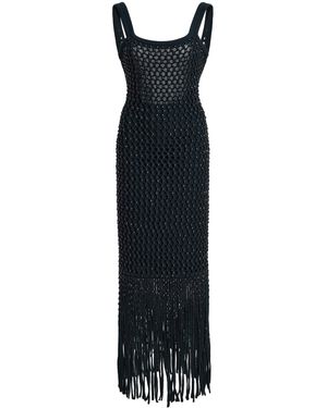 DIOTIMA Gala Embellished Cotton-Blend Maxi Dress - Black