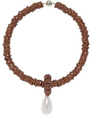 Julietta Pearl Beaded Necklace - White